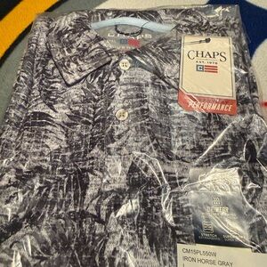 Chaps Men's Iron Horse Gray and Black Shirt